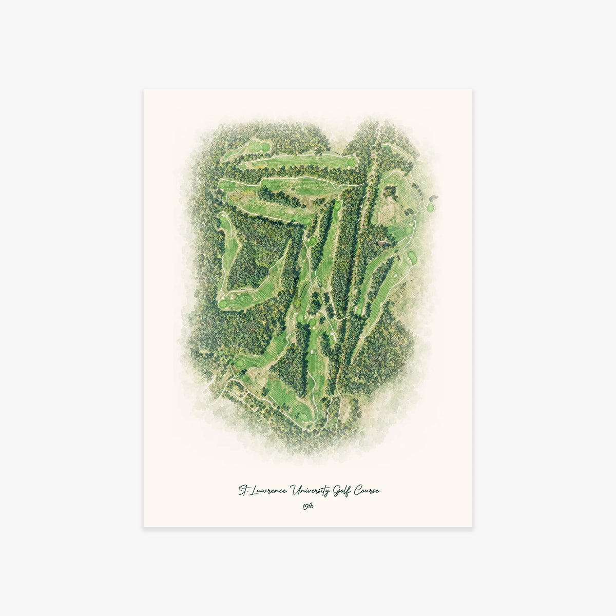 St. Lawrence University Golf Course printed artwork