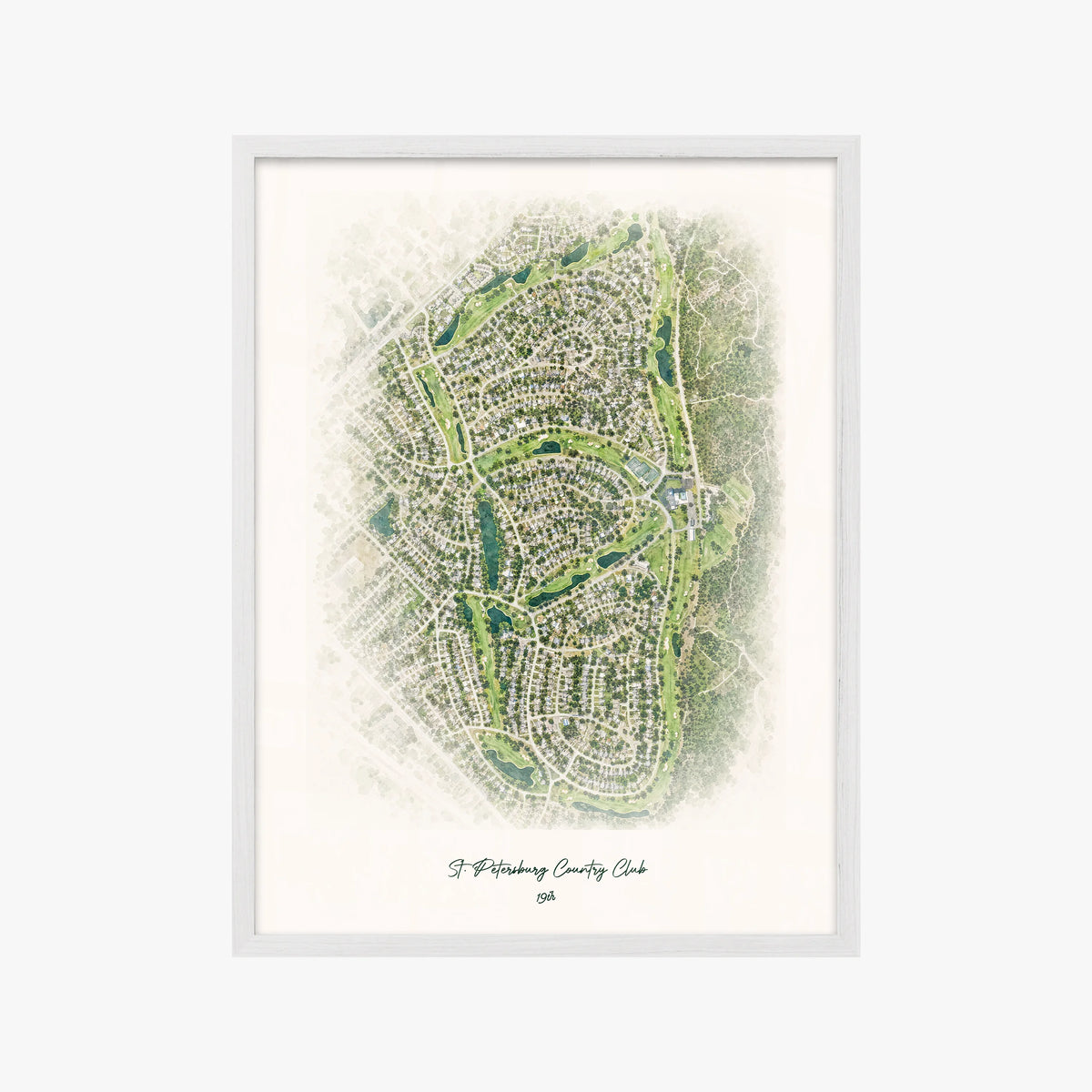 St. Petersburg Country Club white frame