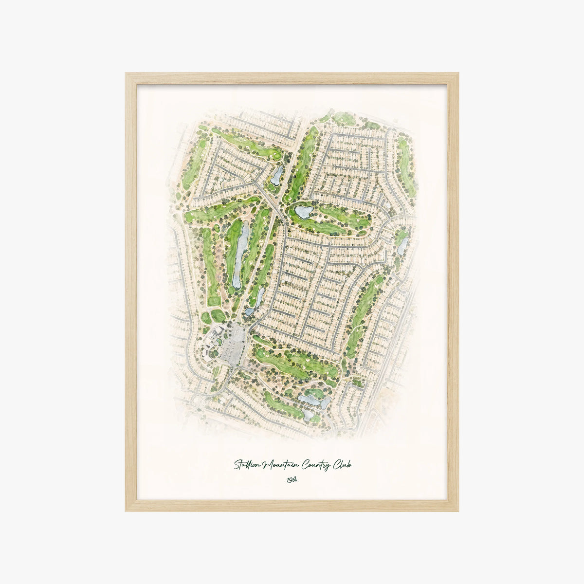 Stallion Mountain Country Club wood frame