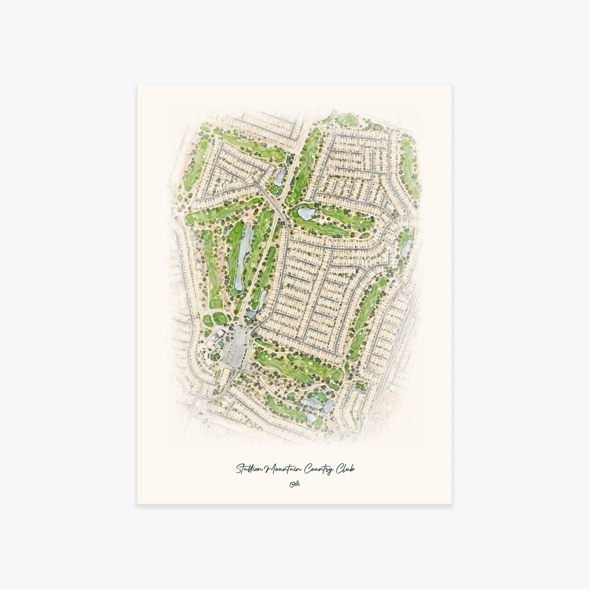 Stallion Mountain Country Club printed artwork