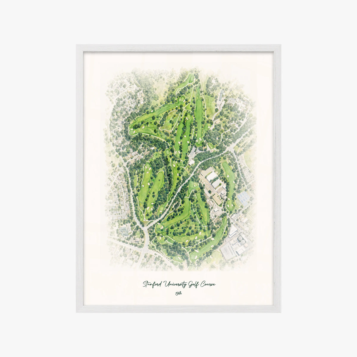 Stanford University Golf Course white frame