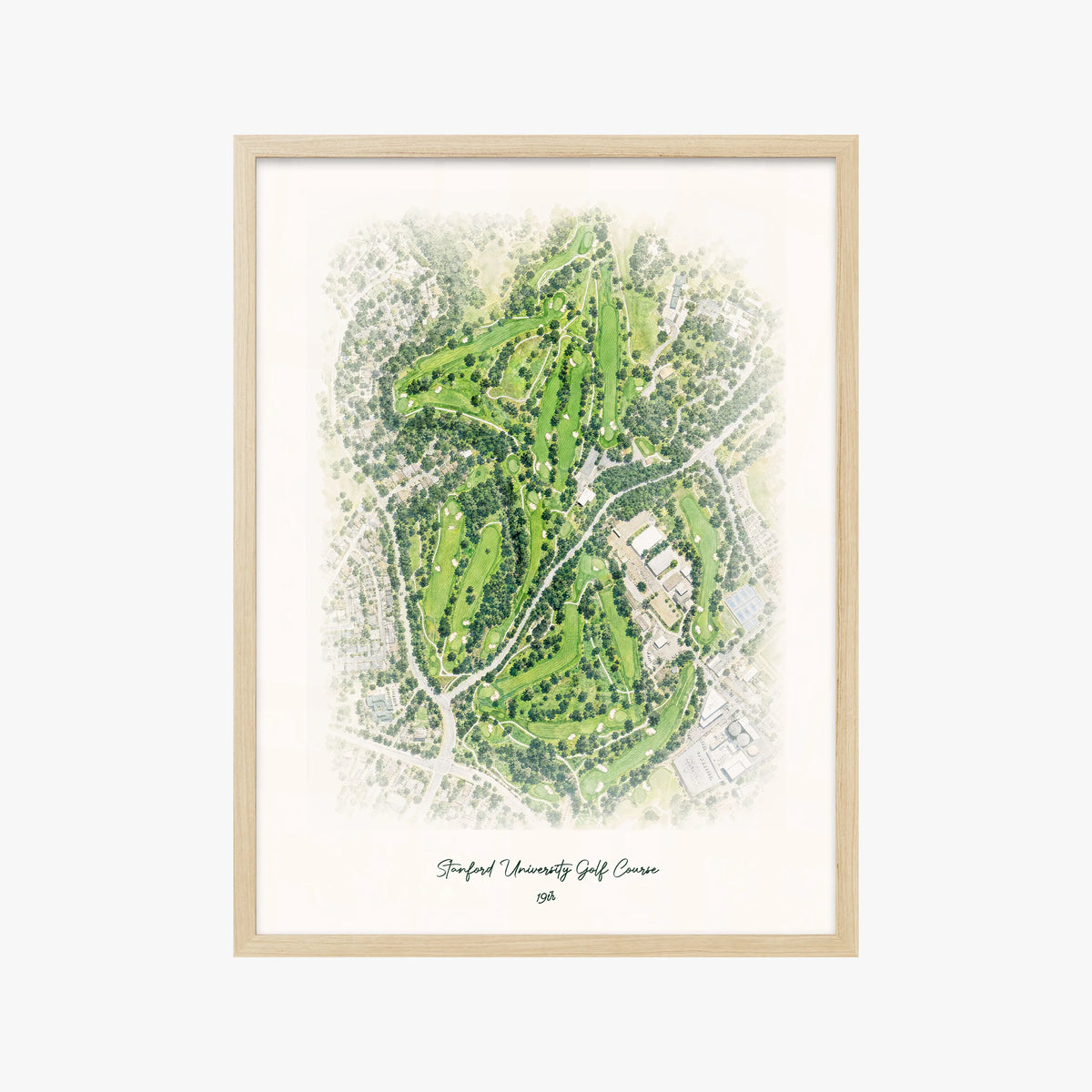 Stanford University Golf Course wood frame