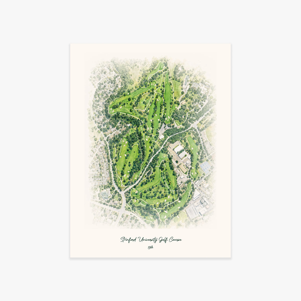 Stanford University Golf Course printed artwork