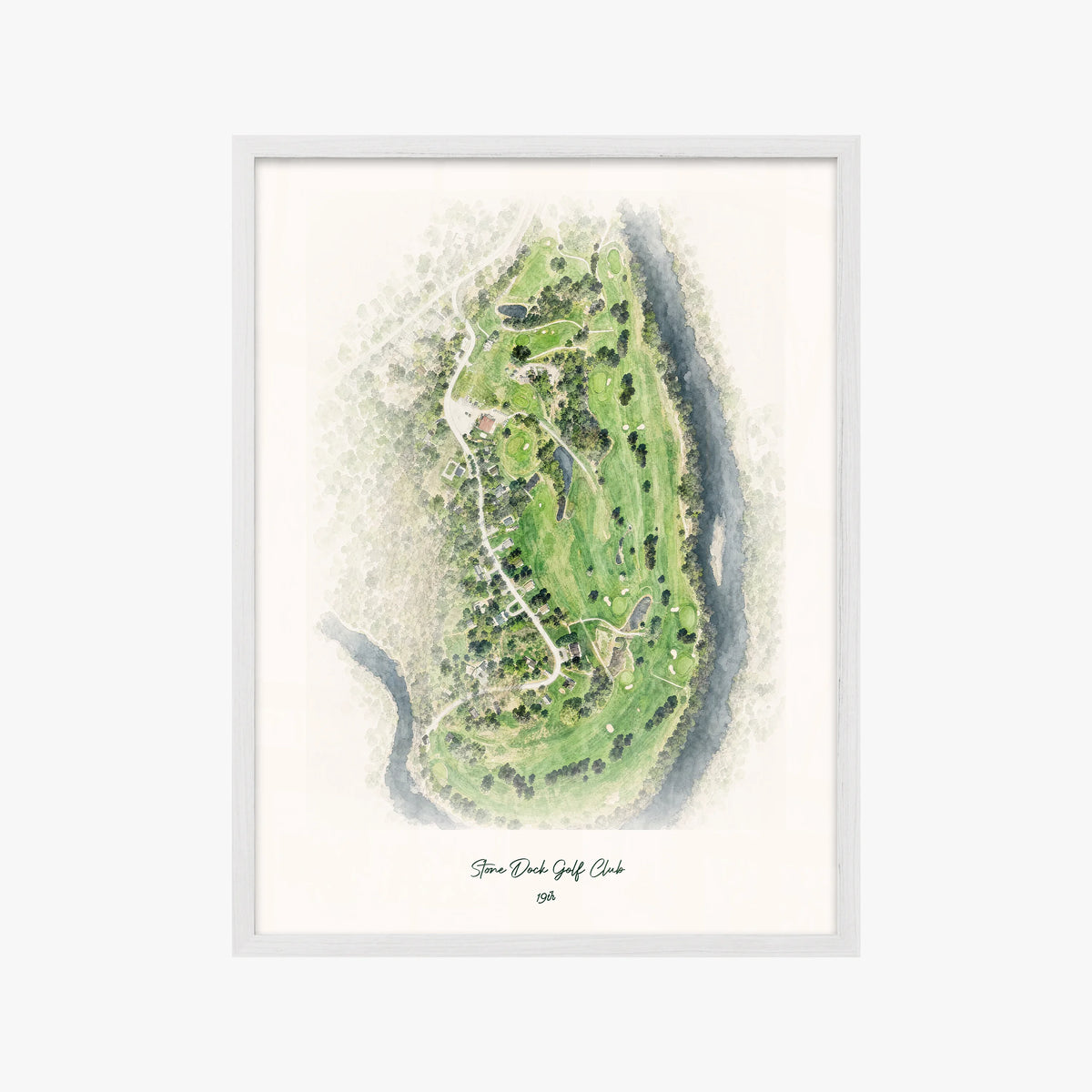 Stone Dock Golf Club white frame