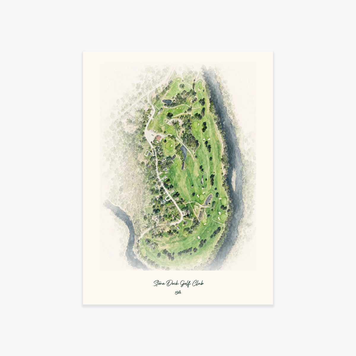 Stone Dock Golf Club printed artwork