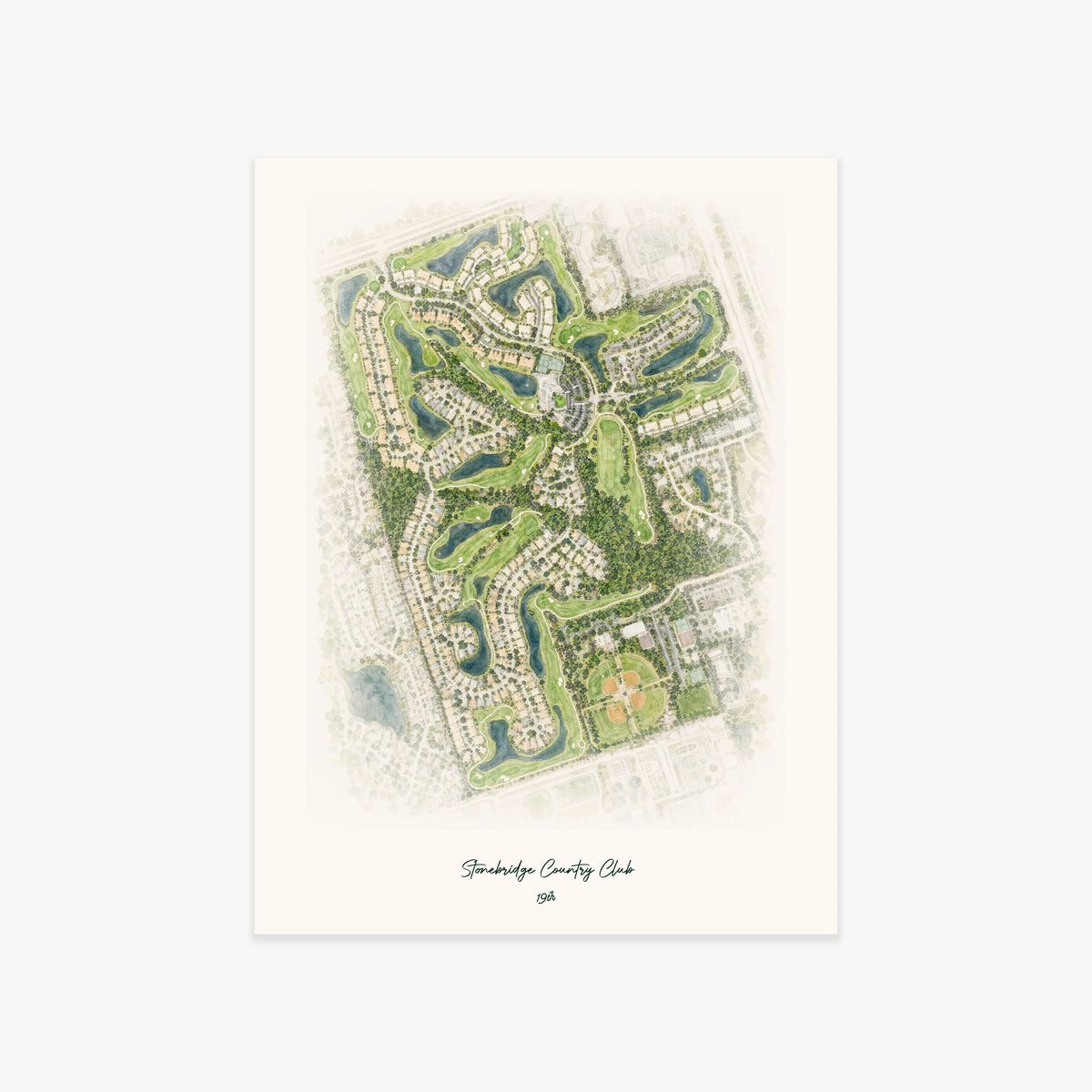 Stonebridge Country Club printed artwork