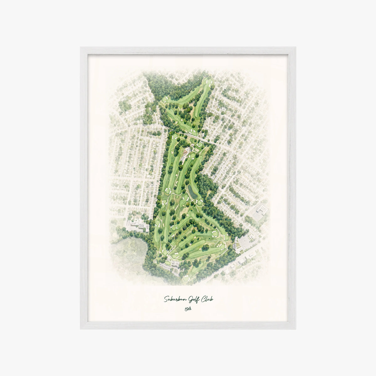 Suburban Golf Club white frame