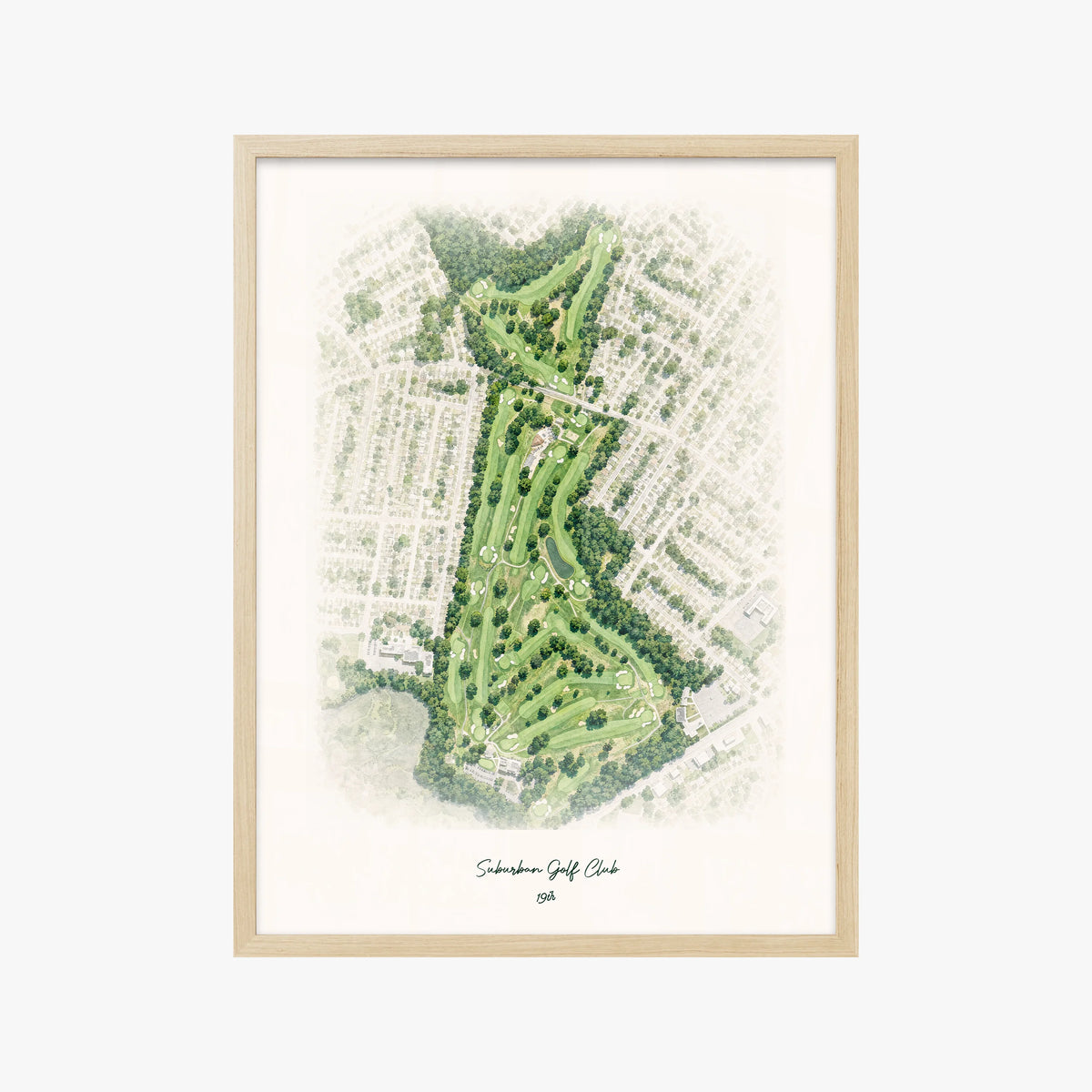 Suburban Golf Club wood frame