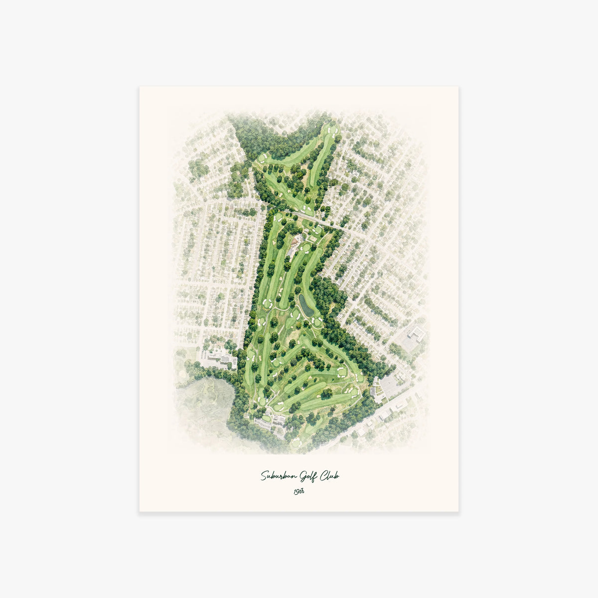 Suburban Golf Club printed artwork
