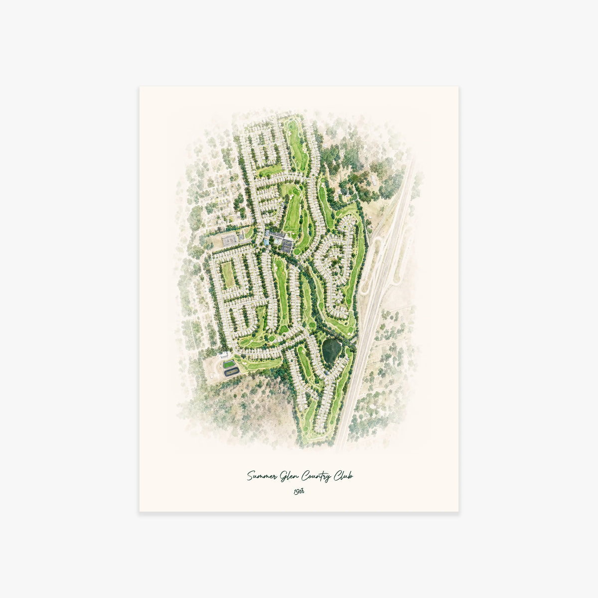 Summer Glen Country Club printed artwork