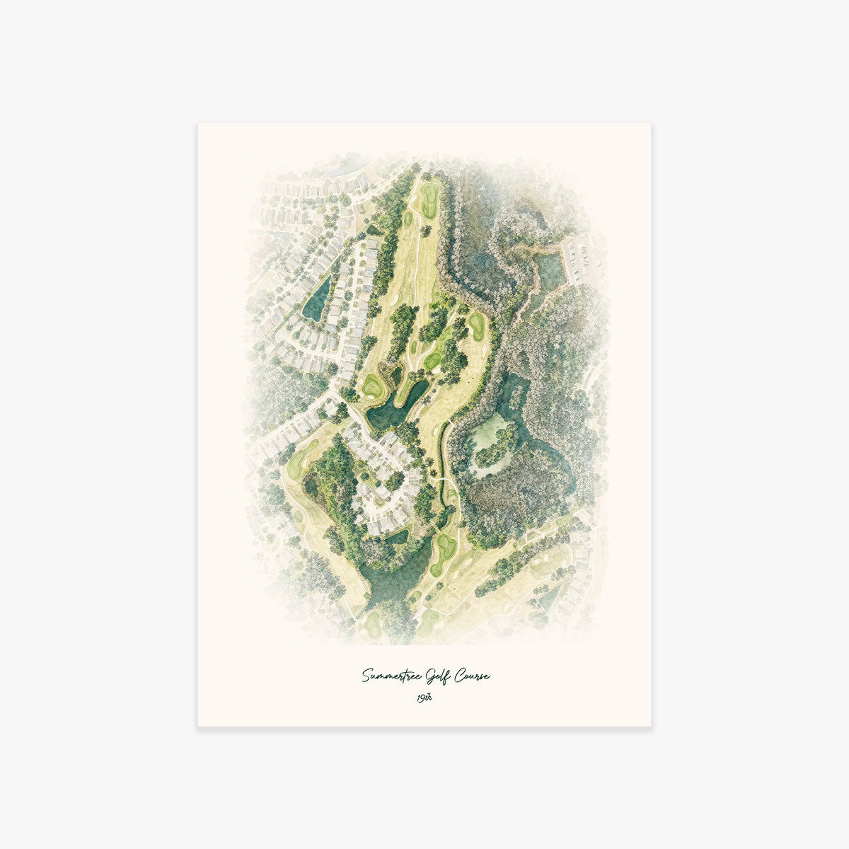 Summertree Golf Course printed artwork