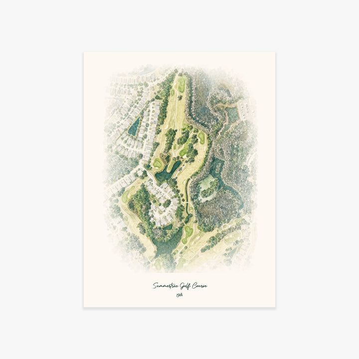 Summertree Golf Course printed artwork