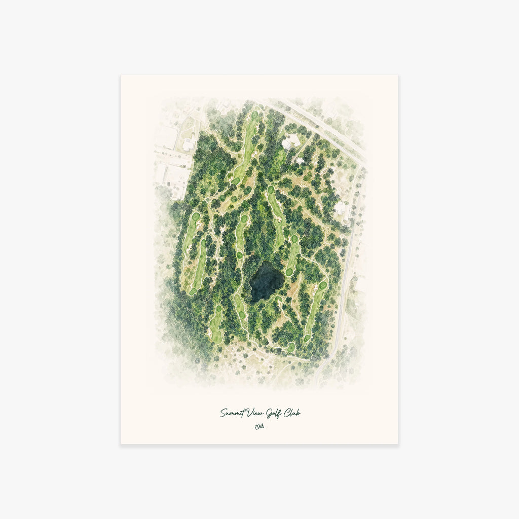 Summit View Golf Club printed artwork