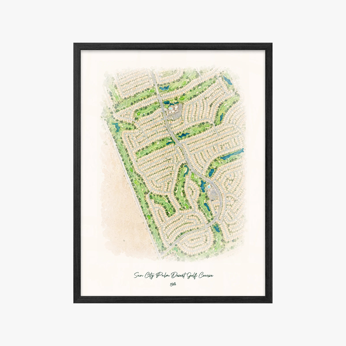 Sun City Palm Desert Golf Course black frame
