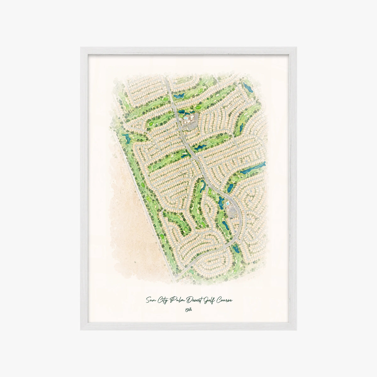 Sun City Palm Desert Golf Course white frame
