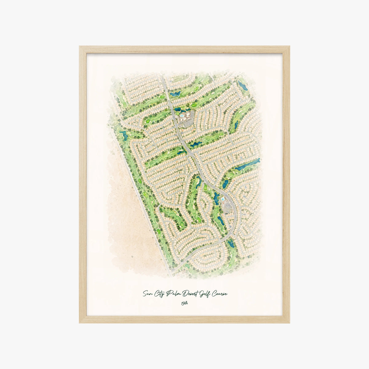 Sun City Palm Desert Golf Course wood frame