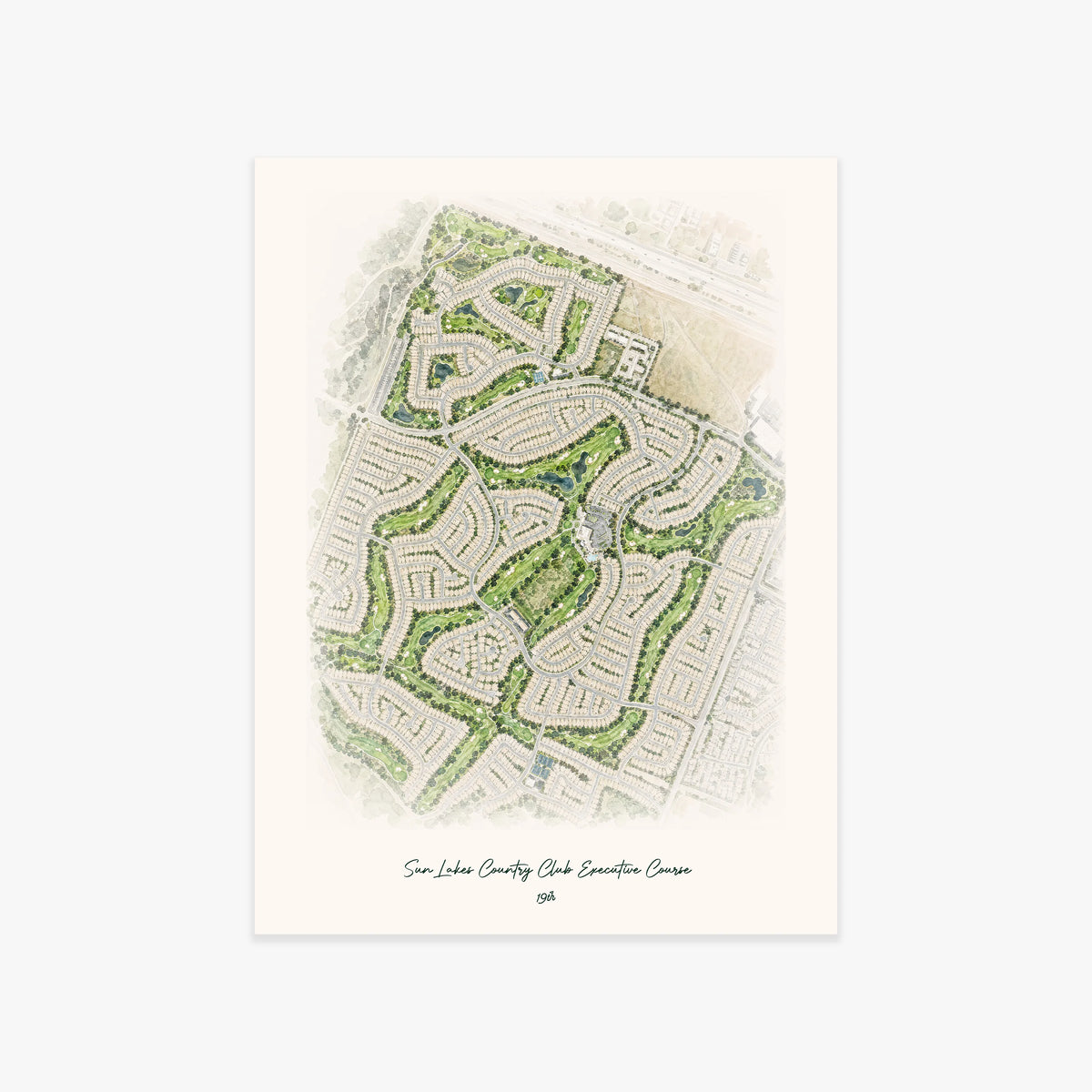 Sun Lakes Country Club Executive Course printed artwork