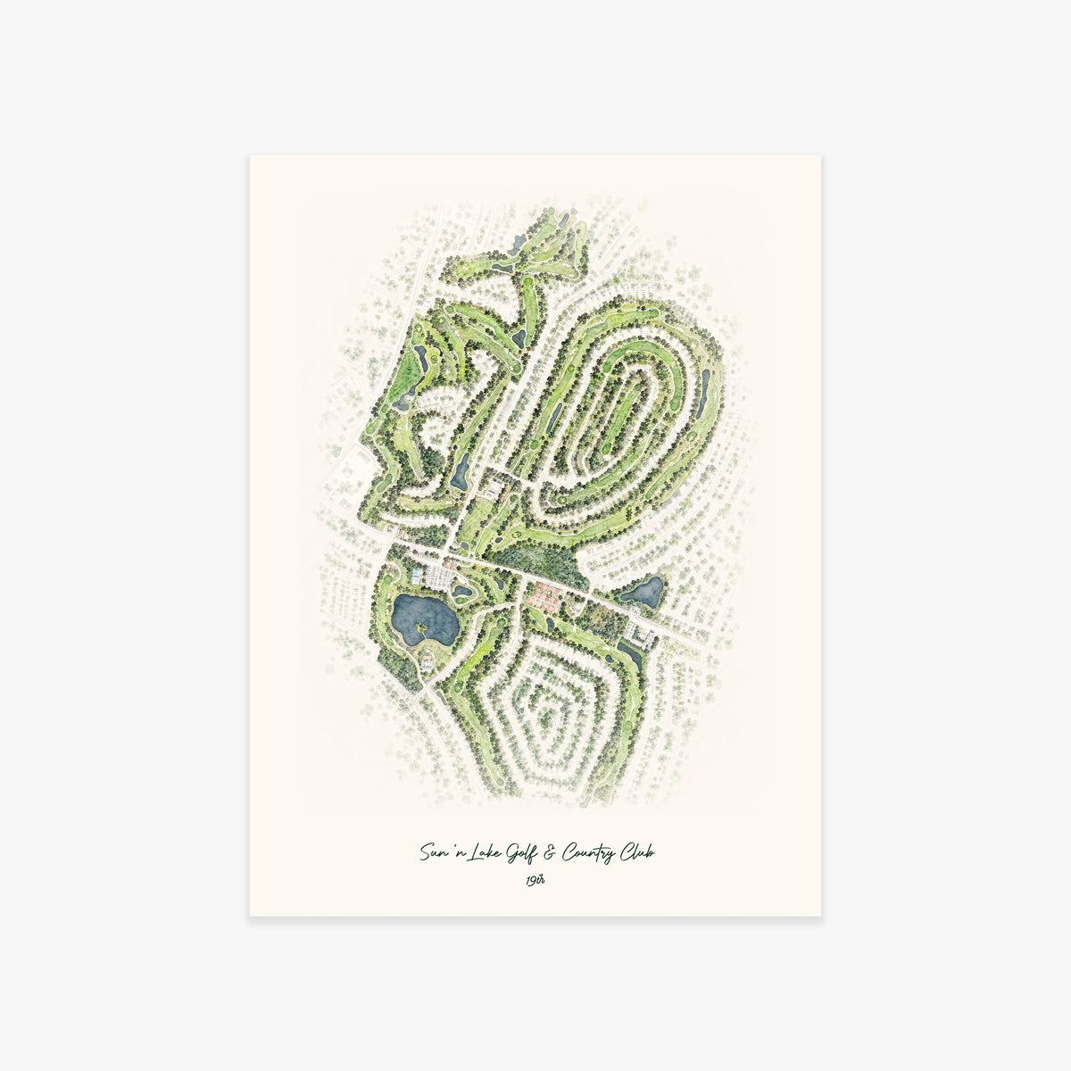 Sun 'n Lake Golf & Country Club printed artwork