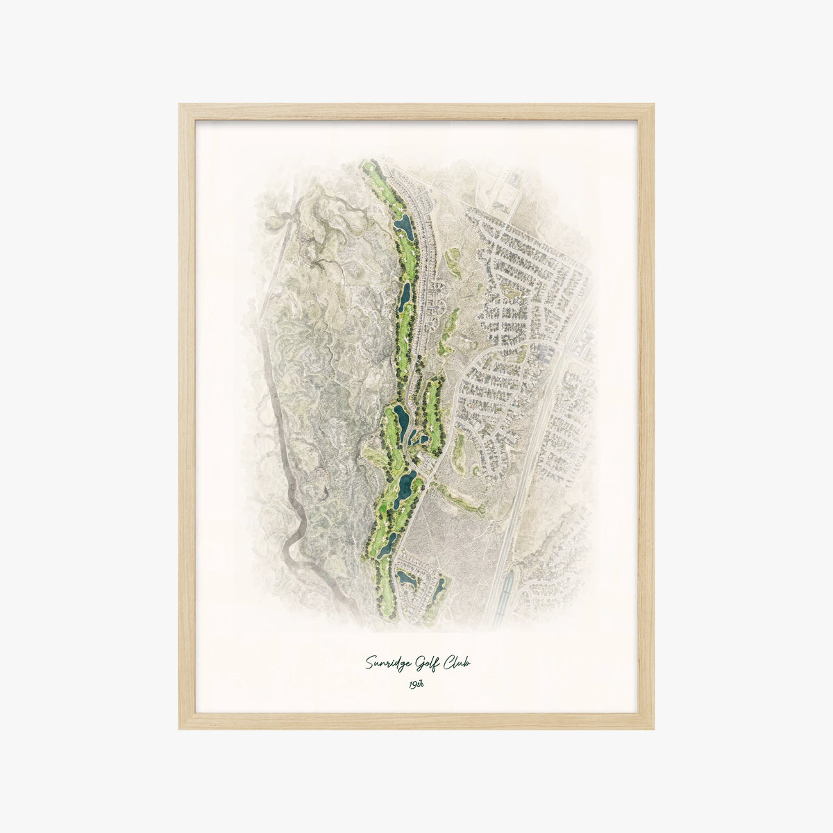 Sunridge Golf Club wood frame