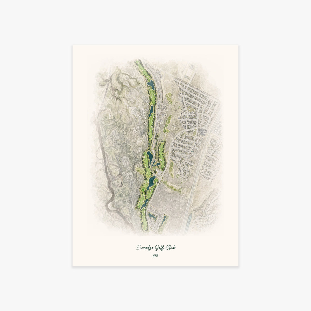 Sunridge Golf Club printed artwork