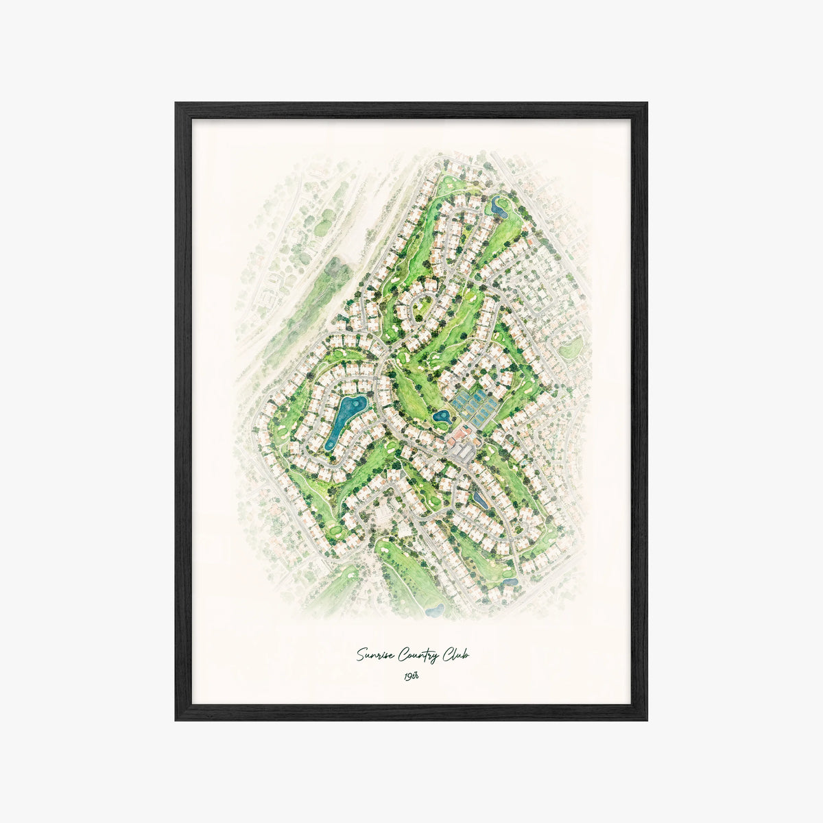 Sunrise Country Club black frame