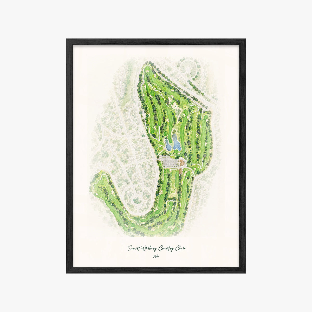 Sunset Whitney Country Club black frame
