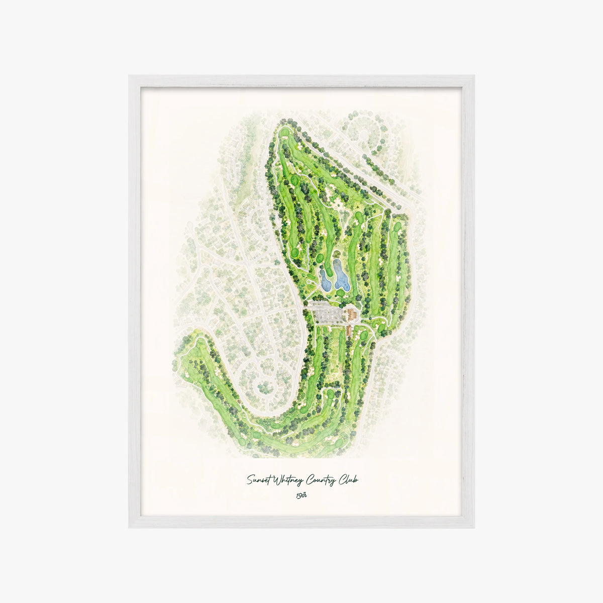 Sunset Whitney Country Club white frame