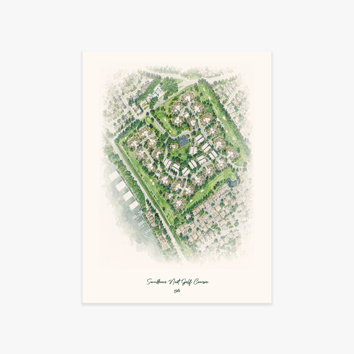 Swallows Nest Golf Course printed artwork