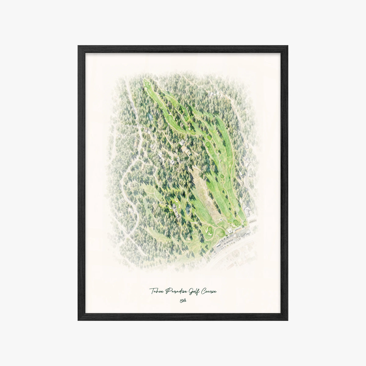 Tahoe Paradise Golf Course black frame