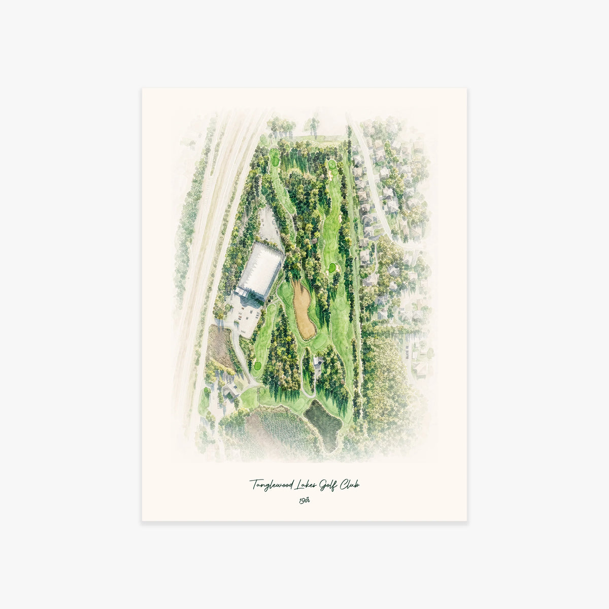 Tanglewood Lakes Golf Club printed artwork