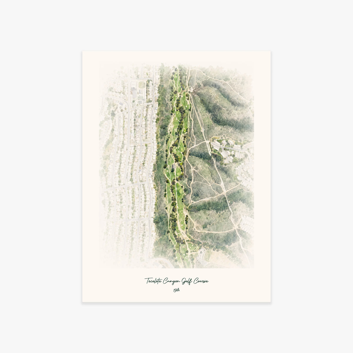 Tecolote Canyon Golf Course printed artwork