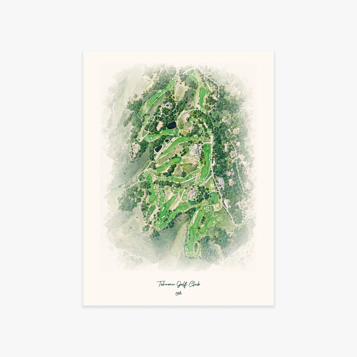 Tehama Golf Club printed artwork