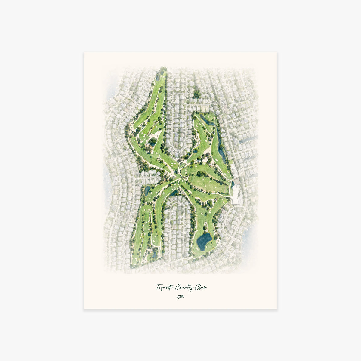 Tequesta Country Club printed artwork