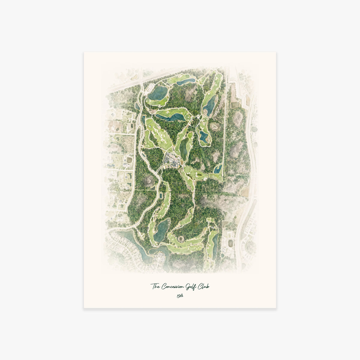 The Concession Golf Club printed artwork