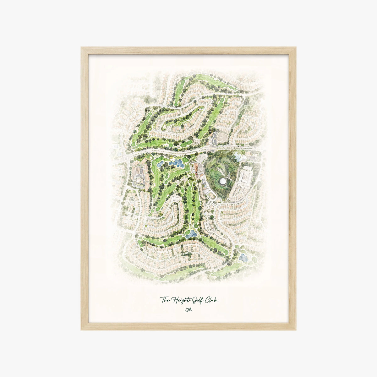 The Heights Golf Club wood frame