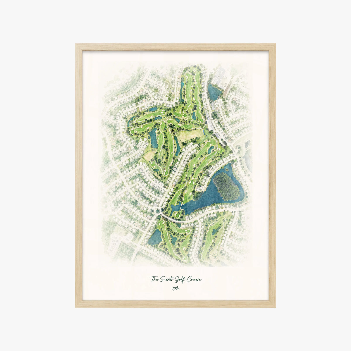 The Saints Golf Course wood frame