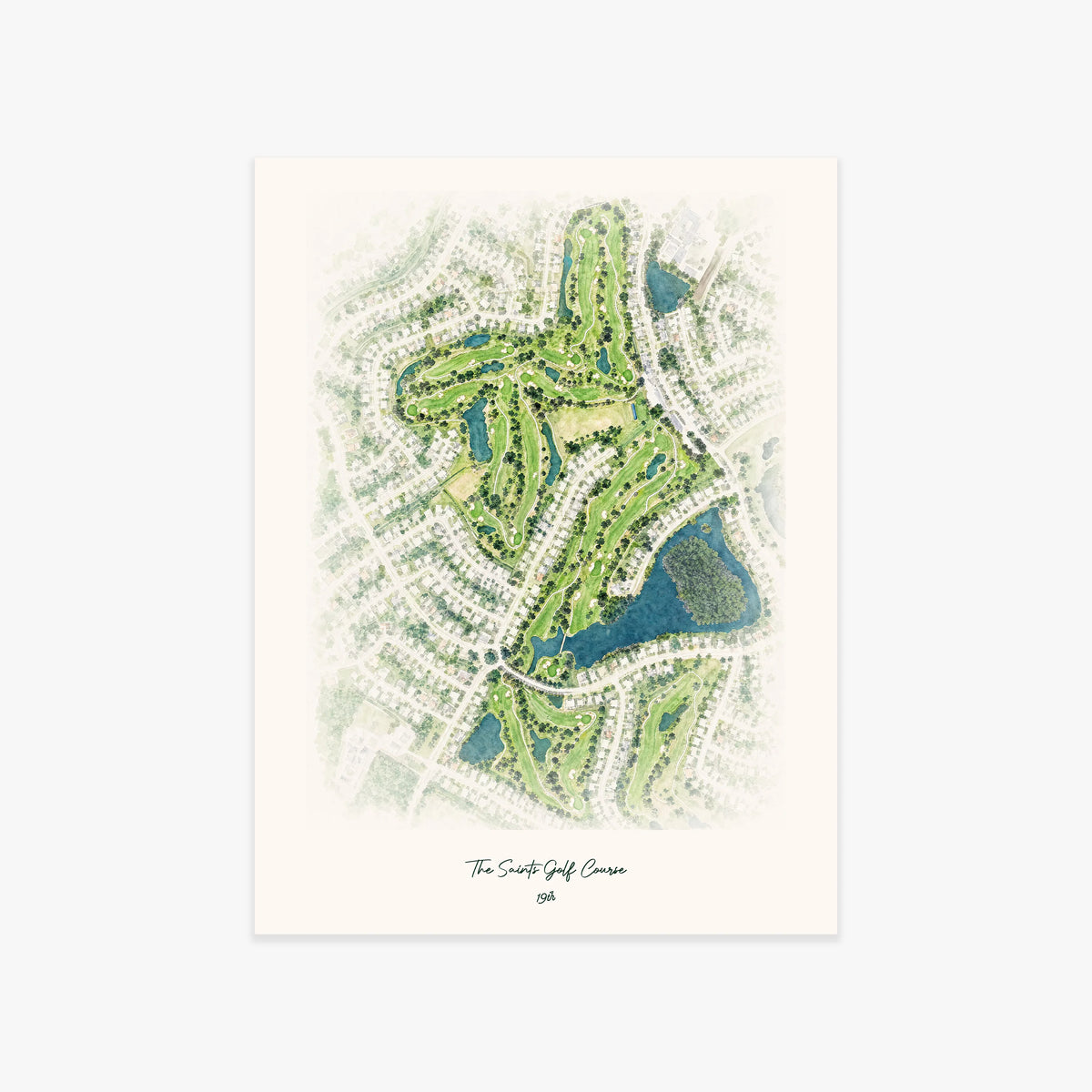 The Saints Golf Course printed artwork