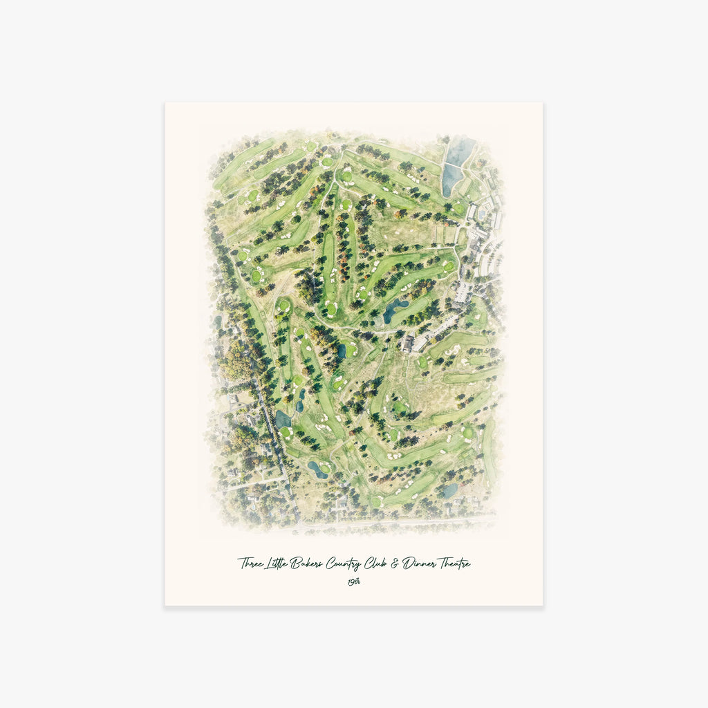 Three Little Bakers Country Club & Dinner Theatre printed artwork