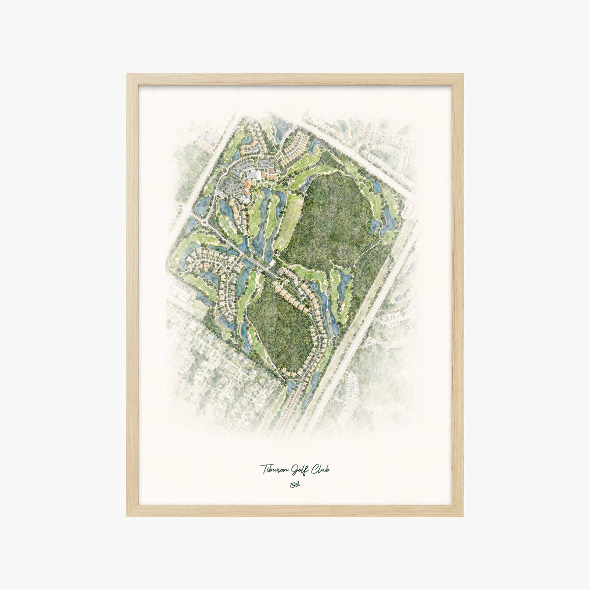 Tiburon Golf Club wood frame