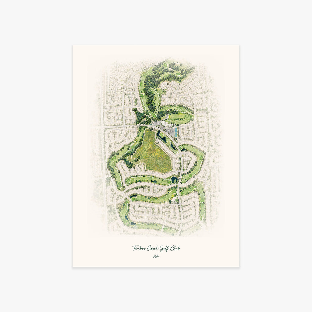 Timber Creek Golf Club printed artwork