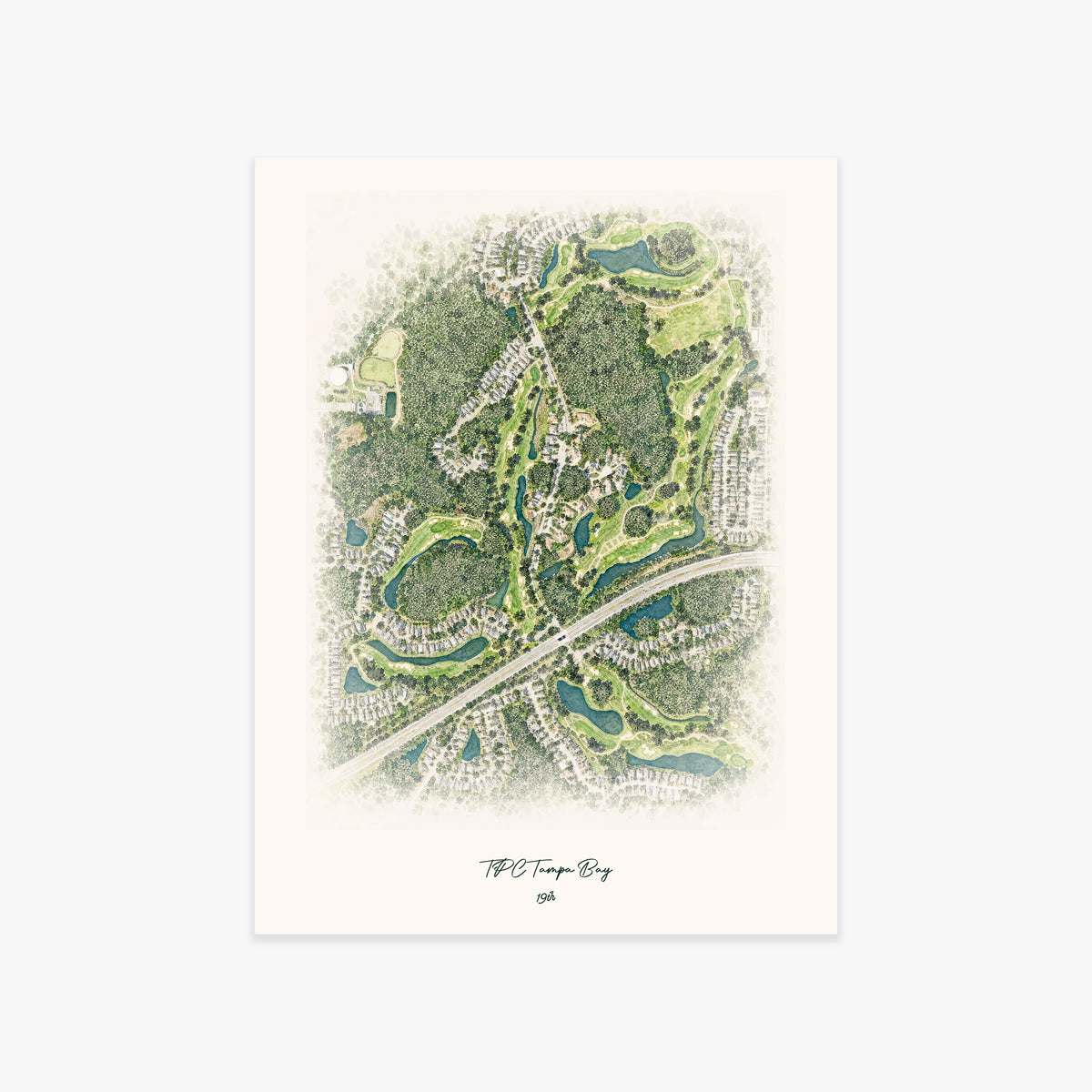 TPC Tampa Bay printed artwork