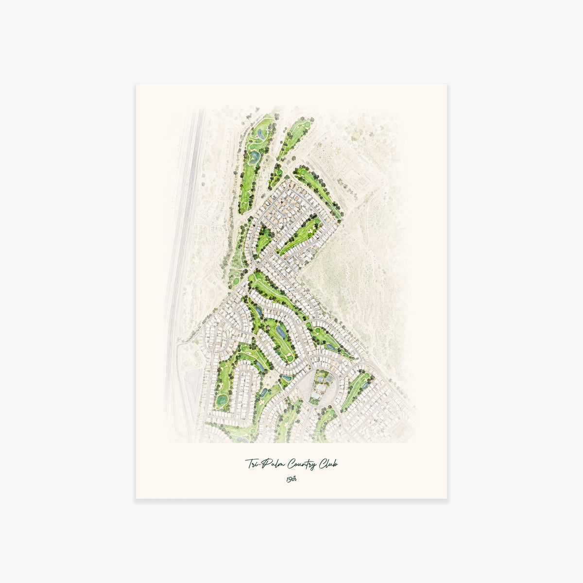 Tri-Palm Country Club printed artwork