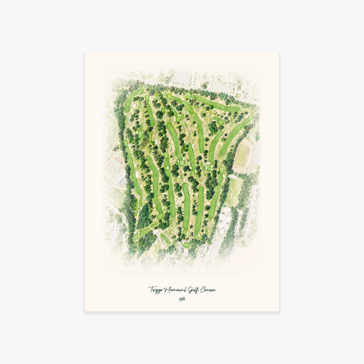 Triggs Memorial Golf Course printed artwork