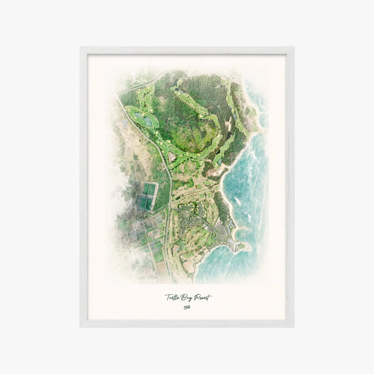 Turtle Bay Resort white frame