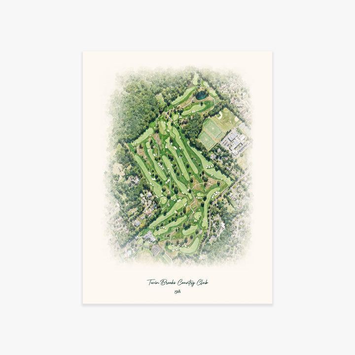 Twin Brooks Country Club printed artwork