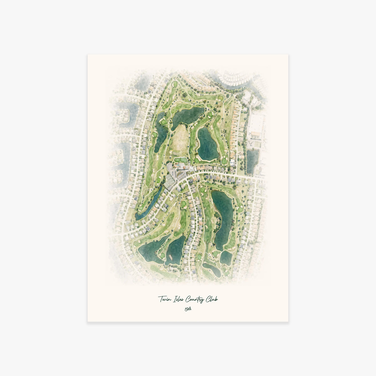 Twin Isles Country Club printed artwork