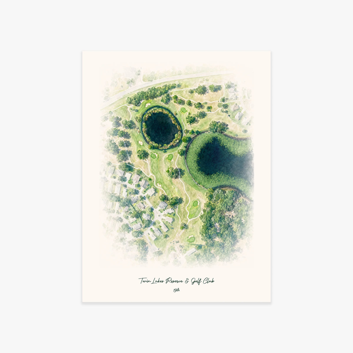 Twin Lakes Reserve & Golf Club printed artwork