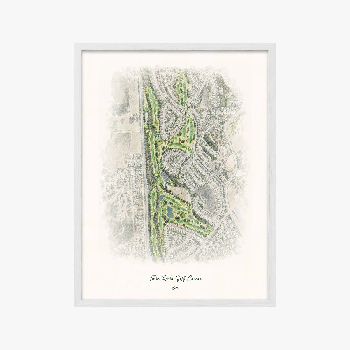 Twin Oaks Golf Course white frame