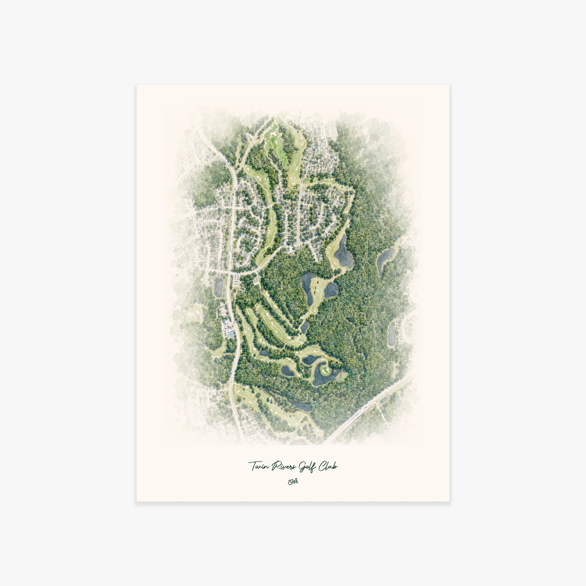 Twin Rivers Golf Club printed artwork