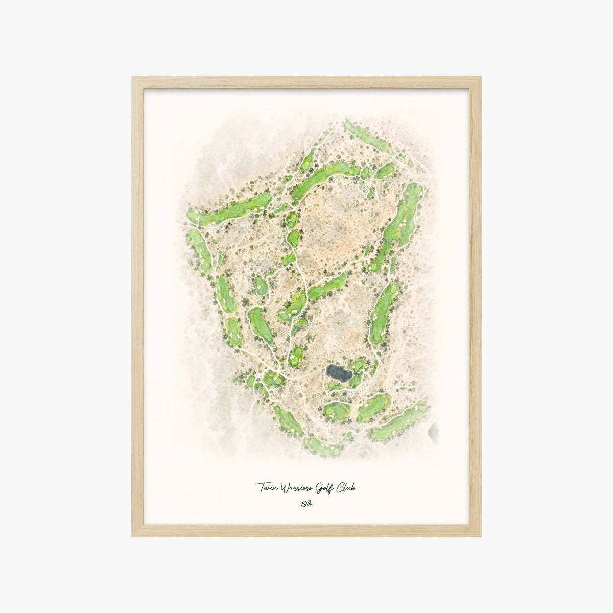 Twin Warriors Golf Club wood frame